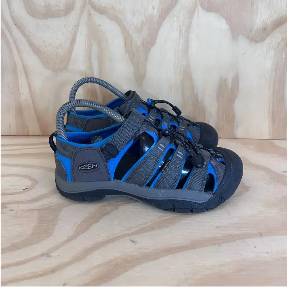 Keen - Newport H2 - Hiking Sandals - Gray/Blue - Big Kids - 4 - 1022839